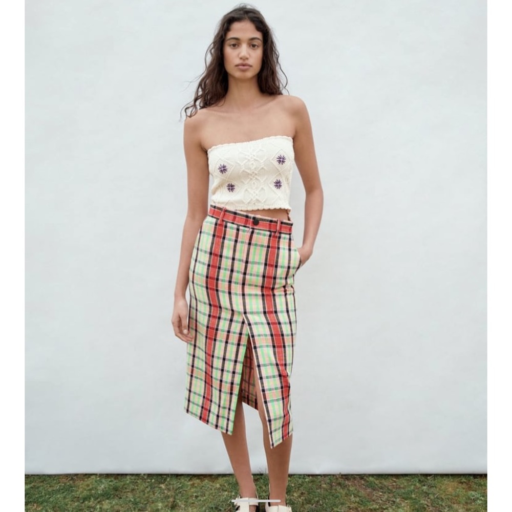 ZARA STRUCTURED MIDI SKIRT